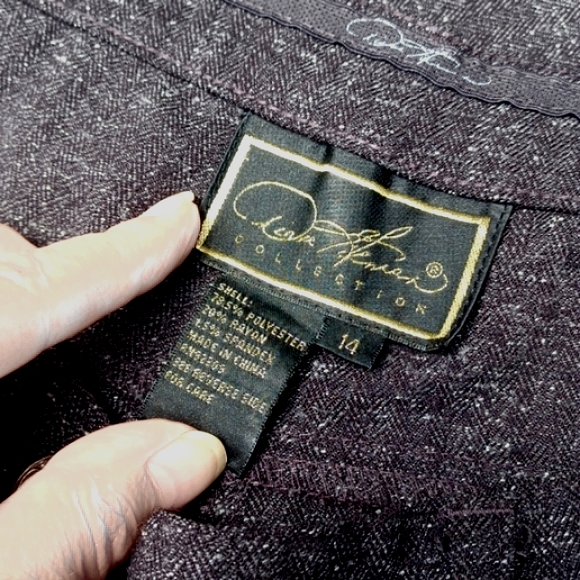 Diane Gilman🖤 Black, With Small White Flecks, Semi-Casual 5 Pocket Pants  W-14 - Picture 8 of 10